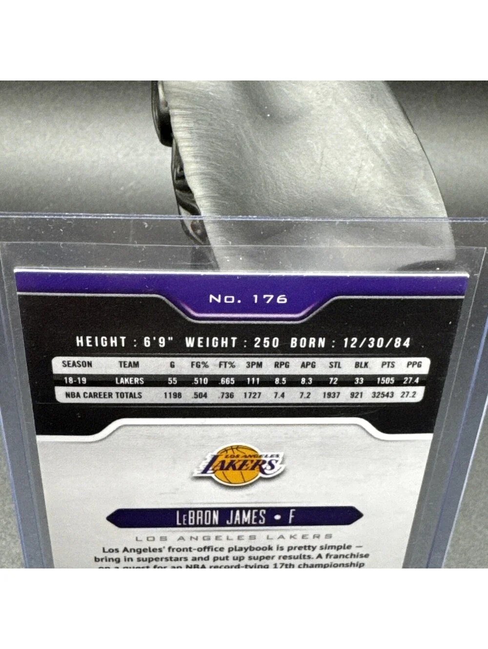 LeBron James Playbook No. 176 2019-20 Panini